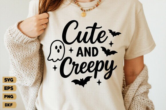 Cute and Creepy Svg: A Balanced Halloween Embroidery Design