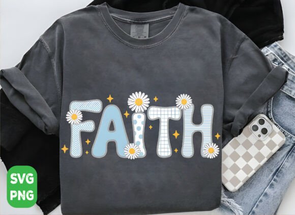 Floral Faith PNG: A Retro Checkered Embroidery Design Review