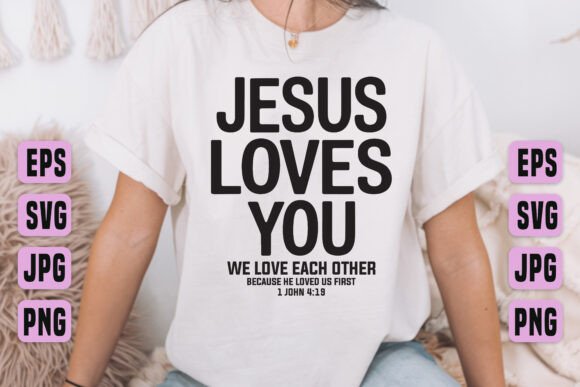 Jesus Loves You Embroidery Design for Real Projects