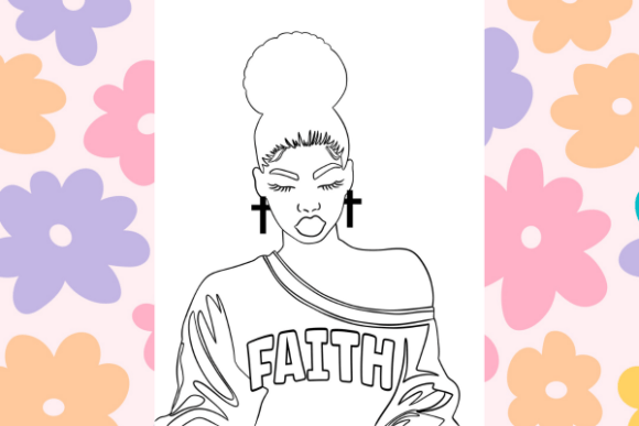 Review of Faith Woman Paint and Sip Template for Embroidery Projects