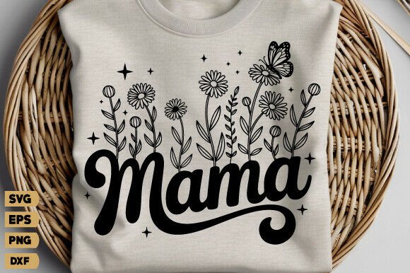 Wildflower Mama SVG: A Delicate Design for Heartfelt Embroidery